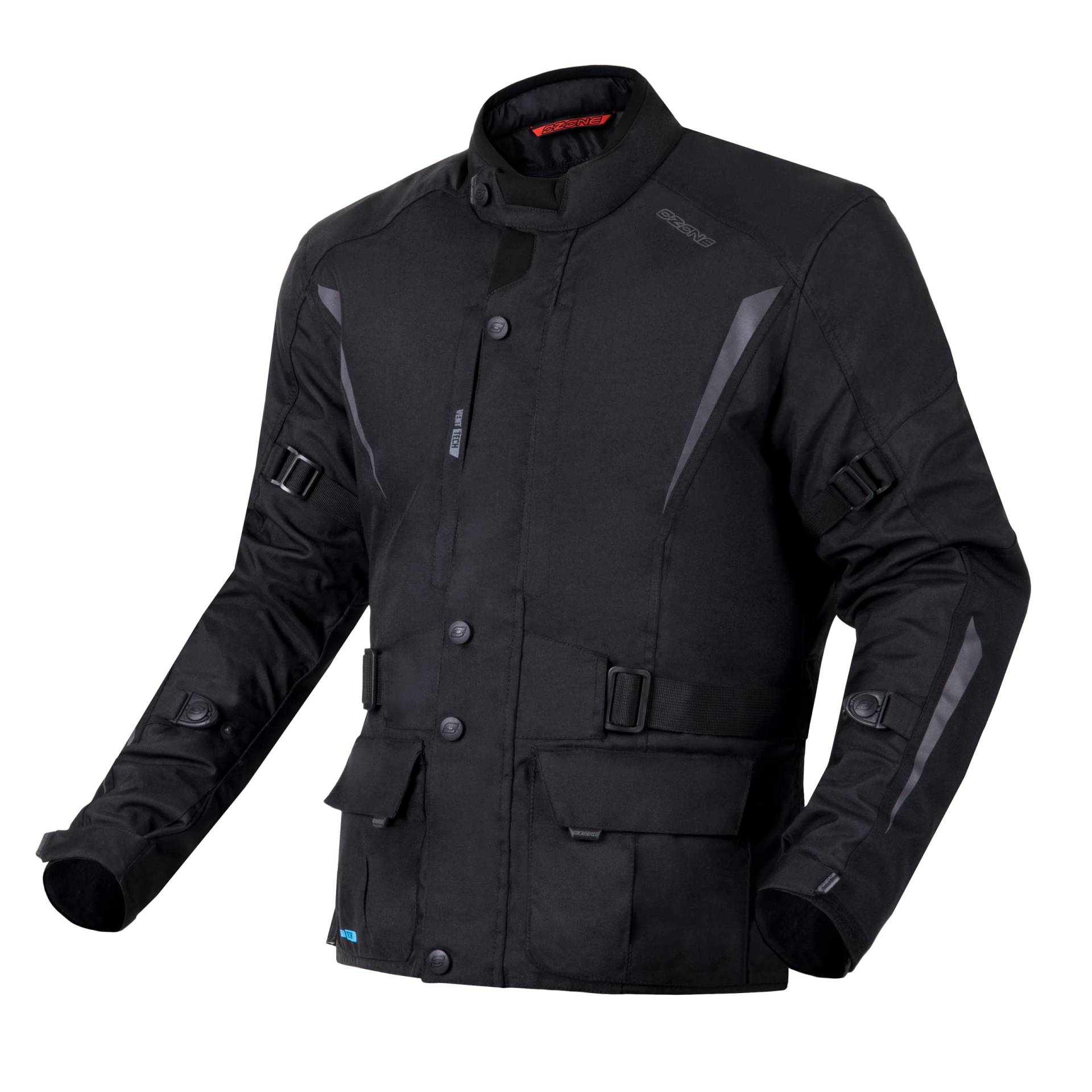 Ozone Traker Motorradjacke für Männer langlebige Materialien Membran Ellbogen und Schultern Protektoren 3 Lüftungskanäle 4 Taschen reflektierende Elemente Ozone Traker Motorradjacke für Männer langlebige Materialien Membran Ellbogen und Schultern Protektoren 3 Lüftungskanäle 4 Taschen reflektierende Elemente von OZONE MOTO