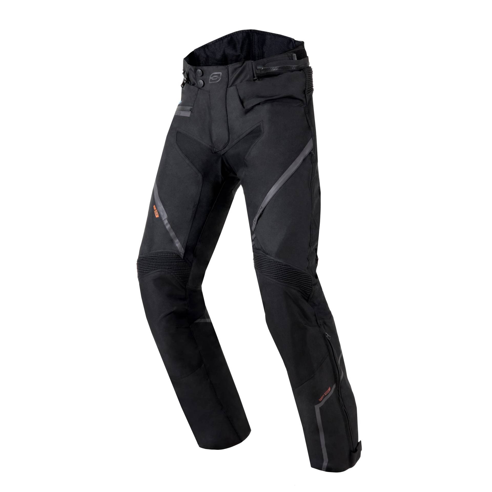 Ozone Union Textil Motorradhose für Männer Membran Knie Protektoren Rutschfeste Paneele 4 Lüftungskanäle Reflektierende Elemente 3 Taschen von OZONE MOTO