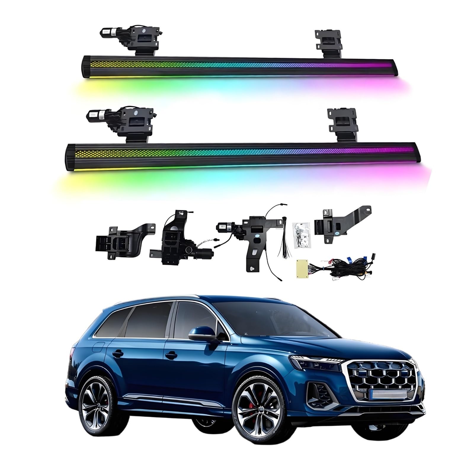OZTSR Elektrische Trittbretter, kompatibel mit Audi Q7 2016–2025, mit leichten, SUV-, Offroad- und Pickup-Trucks – einziehbare Truck-Stufen und Nerf Bars OZTSR Elektrische Trittbretter, kompatibel mit Audi Q7 2016–2025, mit leichten, SUV-, Offroad- und Pickup-Trucks – einziehbare Truck-Stufen und Nerf Bars von OZTSR