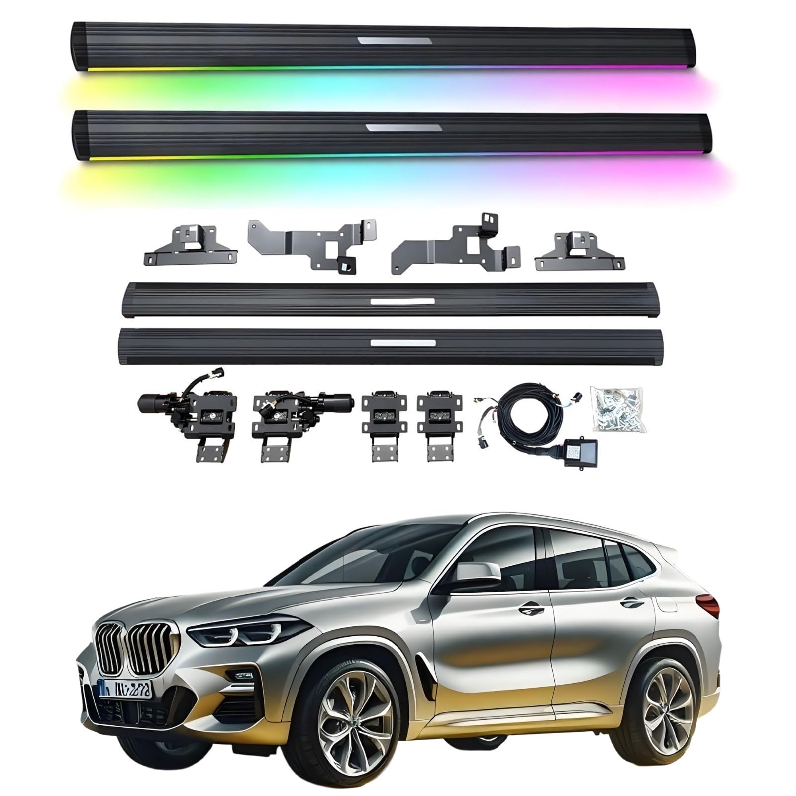 OZTSR Elektrische Trittbretter, kompatibel mit BMW X4 2019–2025 mit leichten, SUV-, Offroad- und Pickup-Trucks – einziehbare Truck-Stufen und Nerf Bars OZTSR Elektrische Trittbretter, kompatibel mit BMW X4 2019–2025 mit leichten, SUV-, Offroad- und Pickup-Trucks – einziehbare Truck-Stufen und Nerf Bars von OZTSR