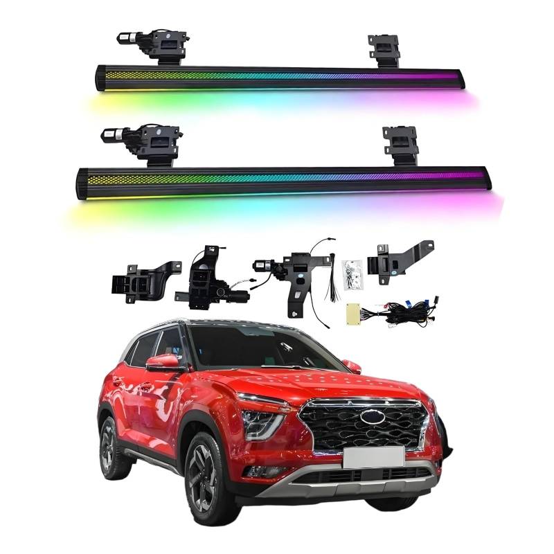 OZTSR Elektrische Trittbretter, kompatibel mit Hyundai IX25 2015–2024 mit leichten, SUV-, Offroad- und Pickup-Trucks – einziehbare Truck-Stufen und Nerf Bars von OZTSR