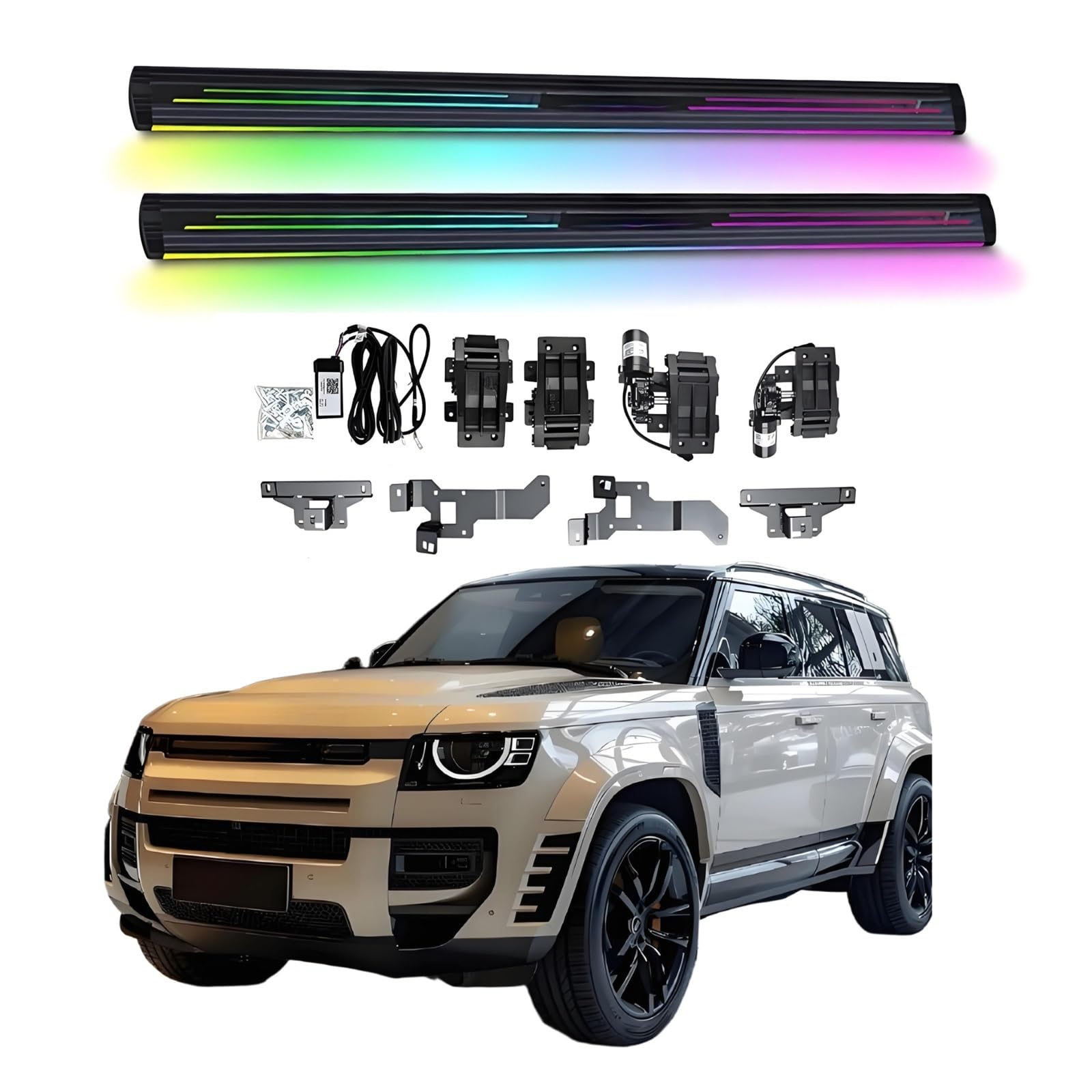 OZTSR Elektrische Trittbretter, kompatibel mit Land Rover Defender 2020–2025, mit Trittbrettern for SUV, Geländewagen und Pickup-Trucks – einziehbare Truck-Trittstufen und Nerf Bars von OZTSR