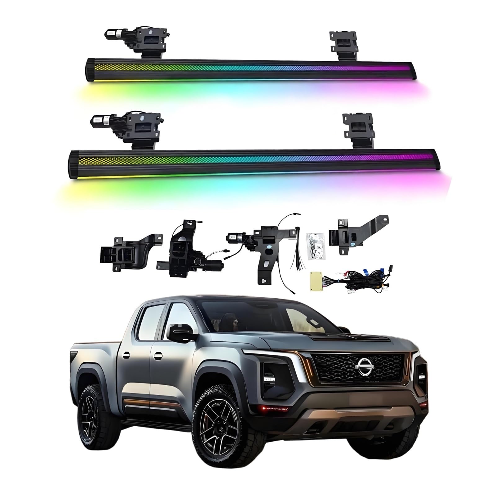 OZTSR Elektrische Trittbretter, kompatibel mit Nissan Navara 2017–2025, mit leichten, SUV-, Offroad- und Pickup-Trucks – einziehbare Truck-Stufen und Nerf Bars OZTSR Elektrische Trittbretter, kompatibel mit Nissan Navara 2017–2025, mit leichten, SUV-, Offroad- und Pickup-Trucks – einziehbare Truck-Stufen und Nerf Bars von OZTSR