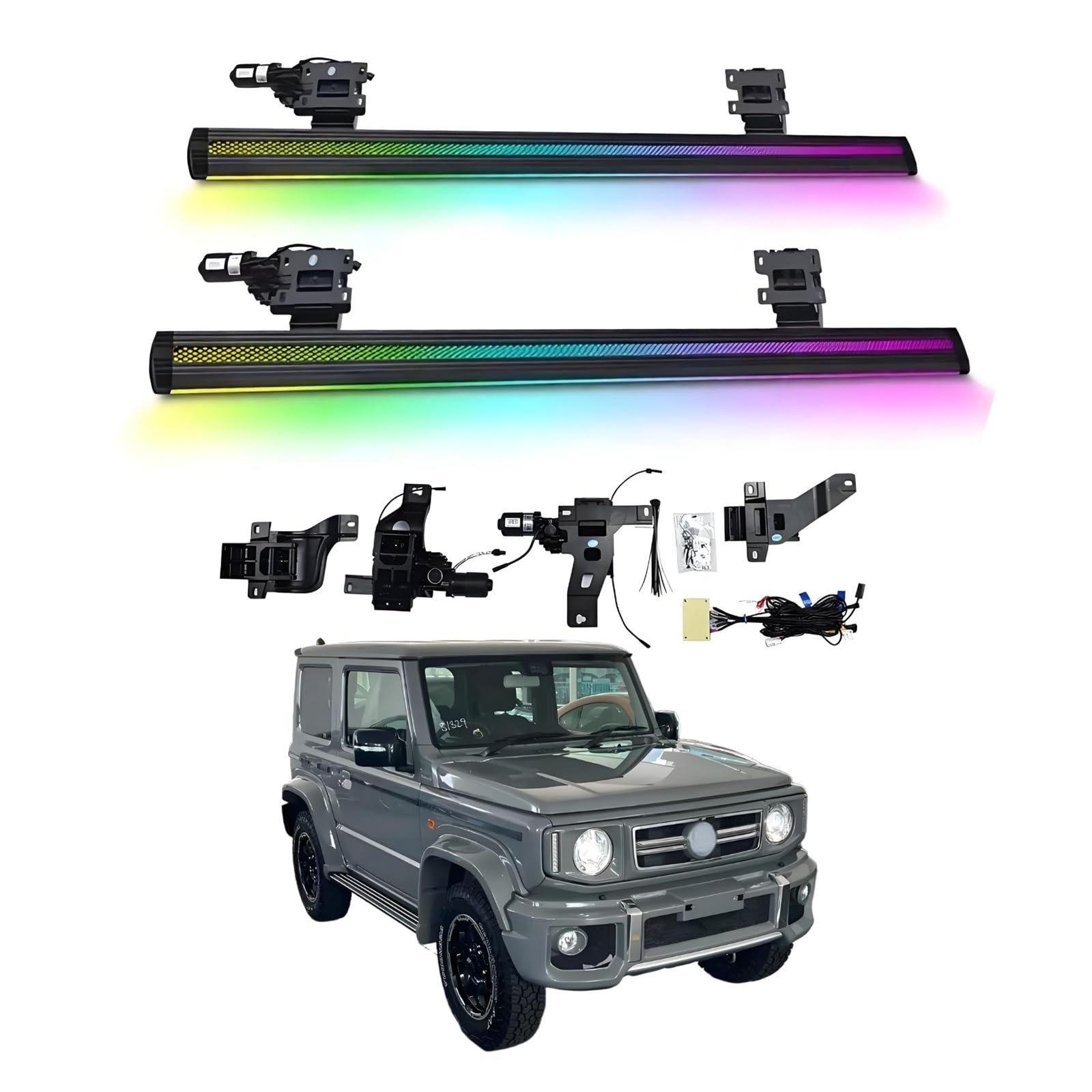 OZTSR Elektrische Trittbretter, kompatibel mit Suzuki Jimny 3-Türer-Version 2019–2025 mit leichten, SUV-, Offroad- und Pickup-Trucks – einziehbare Truck-Stufen und Nerf Bars OZTSR Elektrische Trittbretter, kompatibel mit Suzuki Jimny 3-Türer-Version 2019–2025 mit leichten, SUV-, Offroad- und Pickup-Trucks – einziehbare Truck-Stufen und Nerf Bars von OZTSR