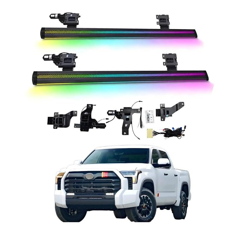 OZTSR Elektrische Trittbretter, kompatibel mit Toyota Tundra 2022–2025, mit leichten, SUV-, Offroad- und Pickup-Trucks – einziehbare Truck-Stufen und Nerf Bars von OZTSR