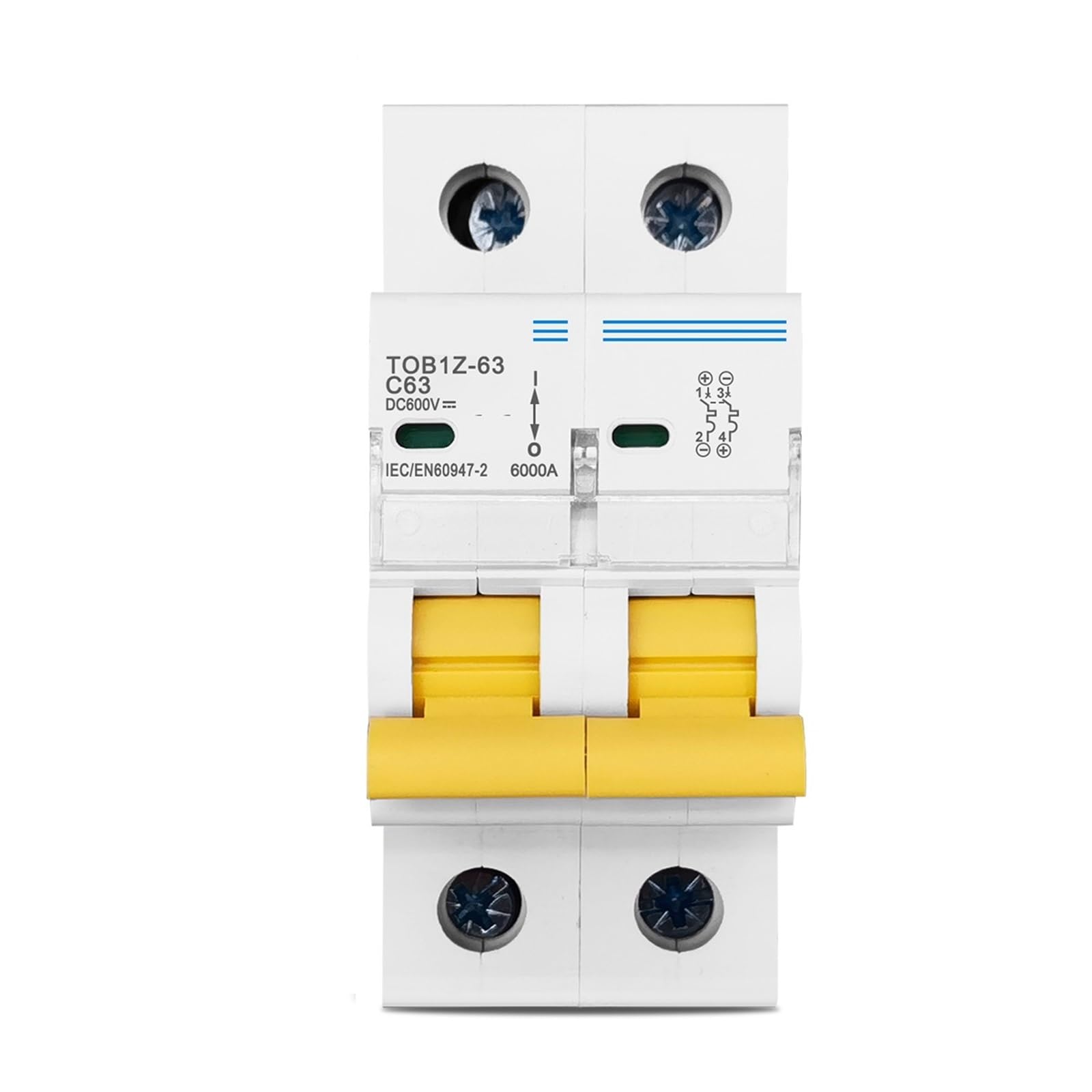 2P DC 600V Circuit Breaker MCB C Kurve Single Pole Direkt-strom Sicherung for PV Hexe Abdeckung 1Pcs(2P 32A) von OZVSVGQO