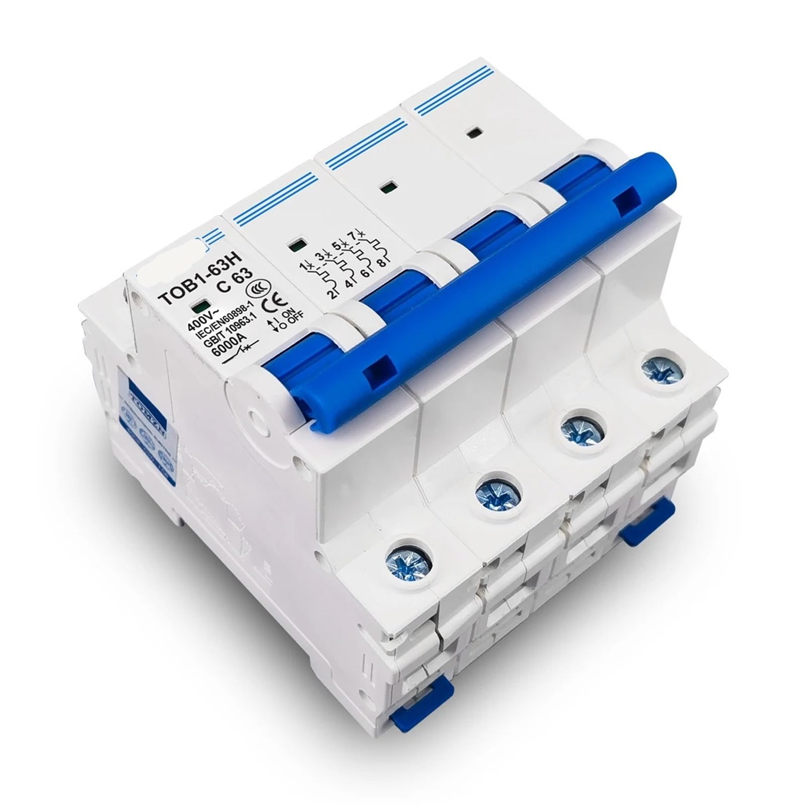 AC MCB TOB1-63H C 230/400V ~ 50HZ/60HZ Mini-Leistungsschalter 1P 2P 3P 4P 3A-63A 1 Stücke(4p,50A) von OZVSVGQO