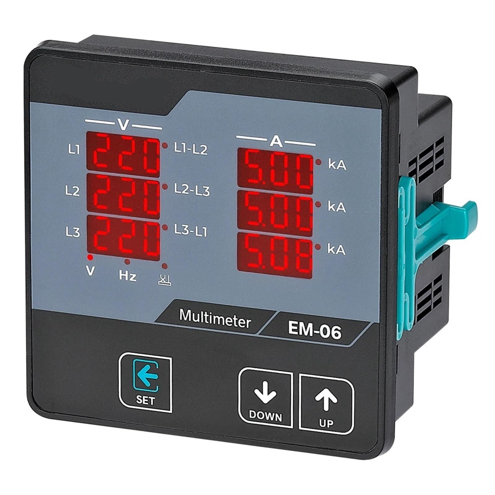 EM-06 Digitalmultimeter Dreiphasenvolt (LL) (LN) Ampere Frequenz Phasenfolge Anzeige Panel Meter 1St(Without CT.) von OZVSVGQO