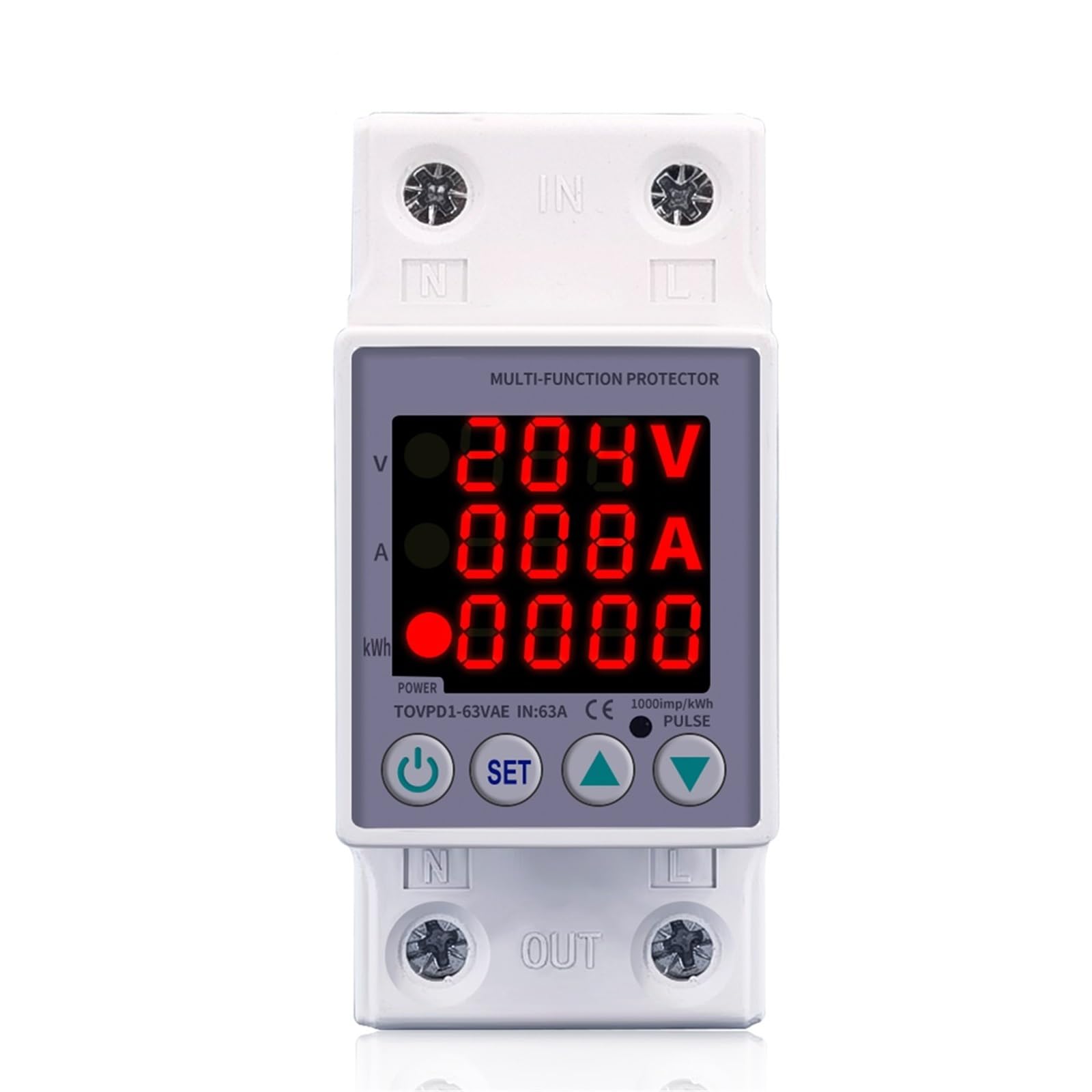 OZVSVGQO 63A 230V 3IN1 Display Din-Schiene Einstellbare Über Und Unter Spannung Schutz Gerät Protector Relais 1Pcs OZVSVGQO 63A 230V 3IN1 Display Din-Schiene Einstellbare Über Und Unter Spannung Schutz Gerät Protector Relais 1Pcs von OZVSVGQO