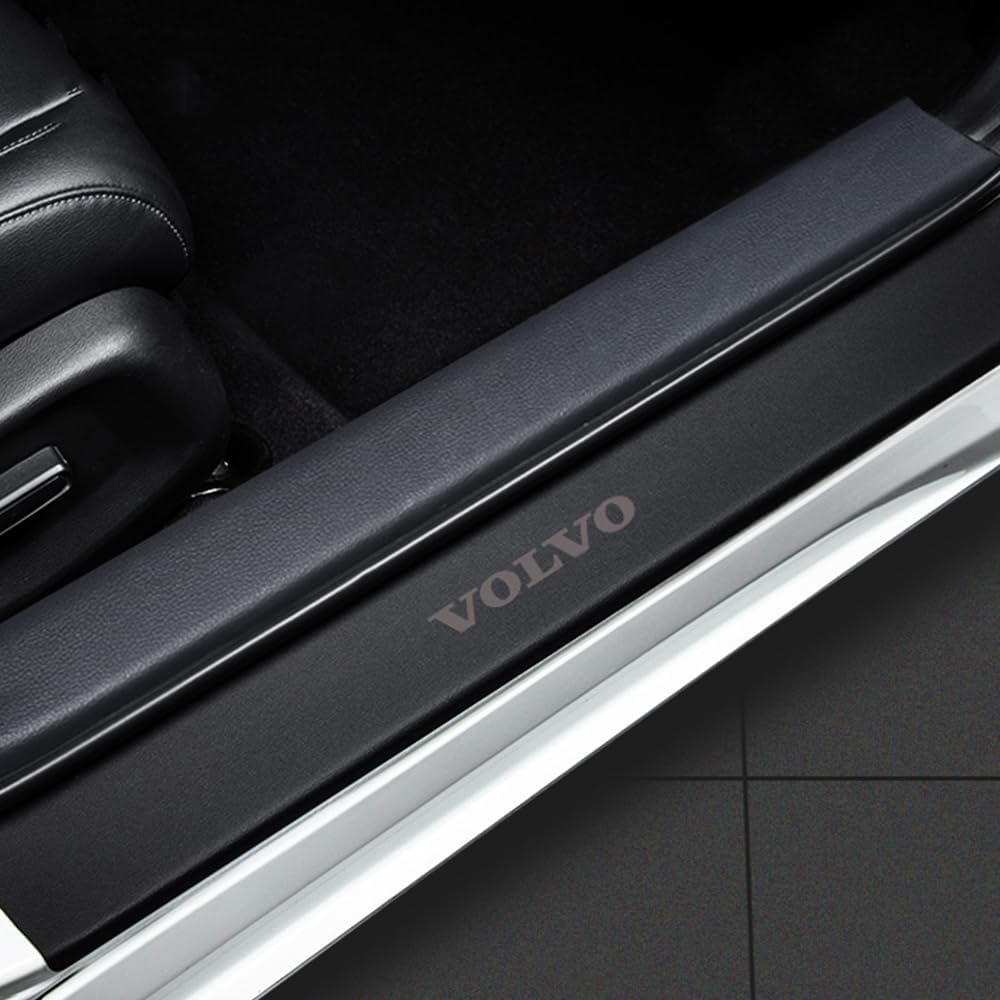 4 Stück Auto Einstiegsleisten Schutz Aufkleber für Volvo S60 Türschwelle Autotürschutz Selbstklebend Kratzschutz Zubehör,4pcs-Outside von OZWALN