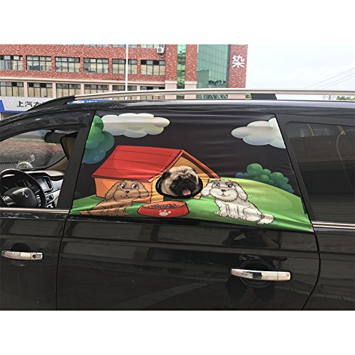Ocamo Haustier Visor Cover Haustier Hund h?ngen Faltbare Auto Visor Cover Fenster Sonnenschutz mit einem Loch von Ocamo