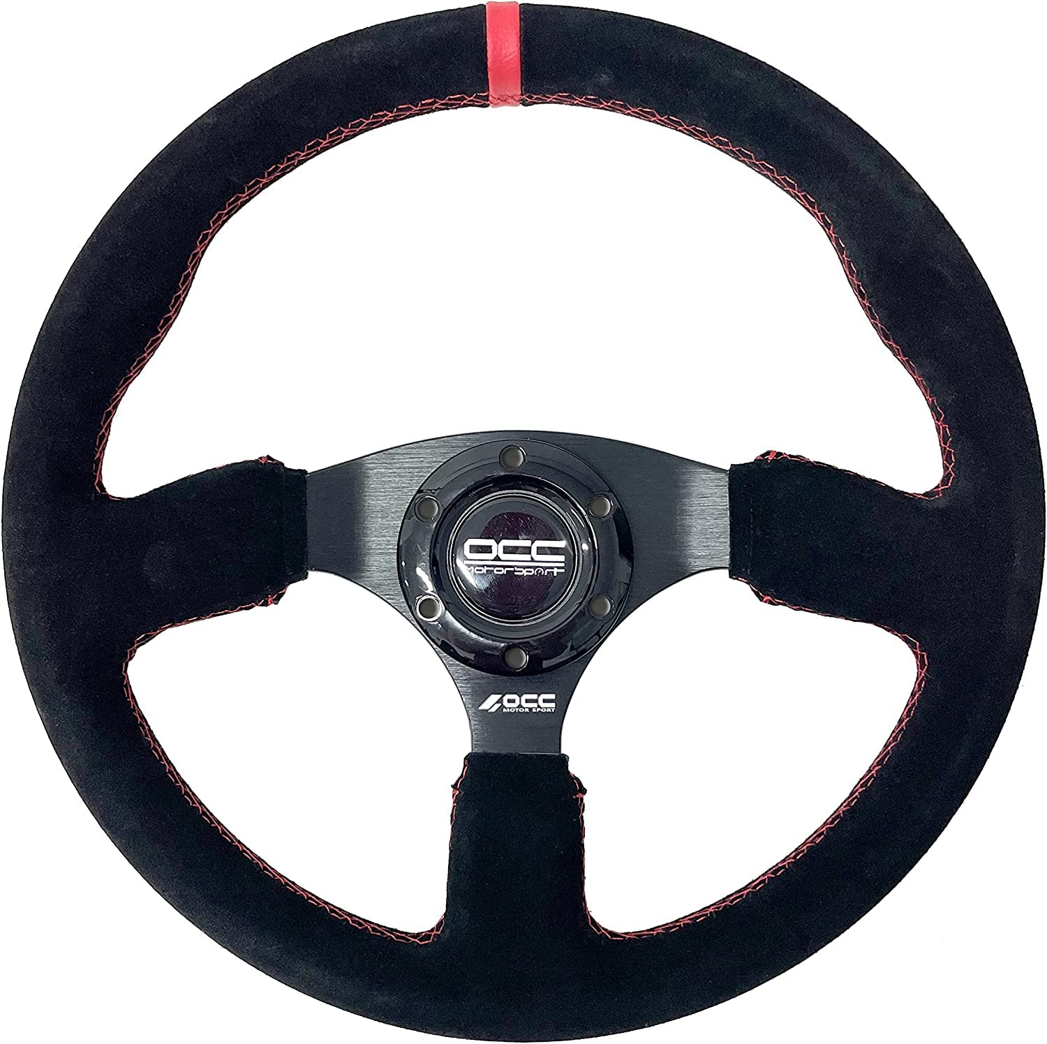 OCC MOTOR SPORT FLACHER BODENLENKRAD AUTO REVENGE MODELL ALCANTARA SCHWARZE ARME - AUTO FLACHER SPÜLEN LENKRAD - 350 MM (14 ZOLL), SCHWARZ - ROT OCC MOTOR SPORT FLACHER BODENLENKRAD AUTO REVENGE MODELL ALCANTARA SCHWARZE ARME - AUTO FLACHER SPÜLEN LENKRAD - 350 MM (14 ZOLL), SCHWARZ - ROT von OCC MOTOR SPORT