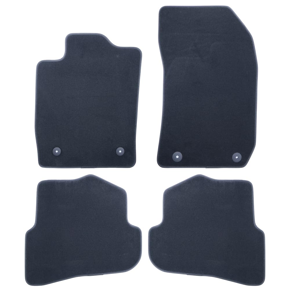 OCC Design - Fußmatten, kompatibel mit Audi A1 (2010-2018), Velours/Polypropylen, Original Verankerung, rutschfester Rücken, Fersenkappe, 4 Stück von Occ Sport