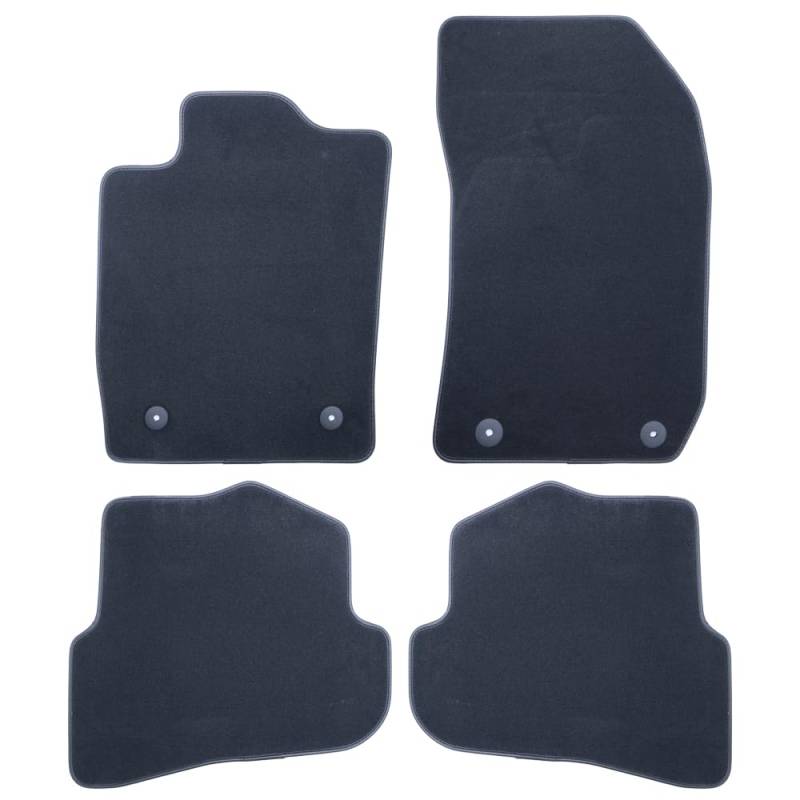 OCC Design - Fußmatten, kompatibel mit Audi A1 (2010-2018), Velours/Polypropylen, Original Verankerung, rutschfester Rücken, Fersenkappe, 4 Stück von Occ Sport