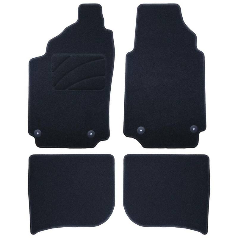 OCC Design - Fußmatten, kompatibel mit Audi A6 C4 (1994-1997), Velours/Polypropylen, Original Anker, rutschfeste Rückseite, Fersenkappe, 4 Stück von Occ Sport