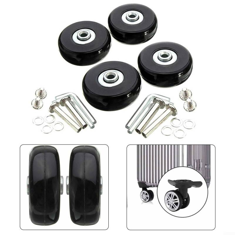 Ersatz-Rollen für Gepäck, 4-teiliges Gummi-Set für einfache Installation (43 mm x 18 mm) von Oceanlend