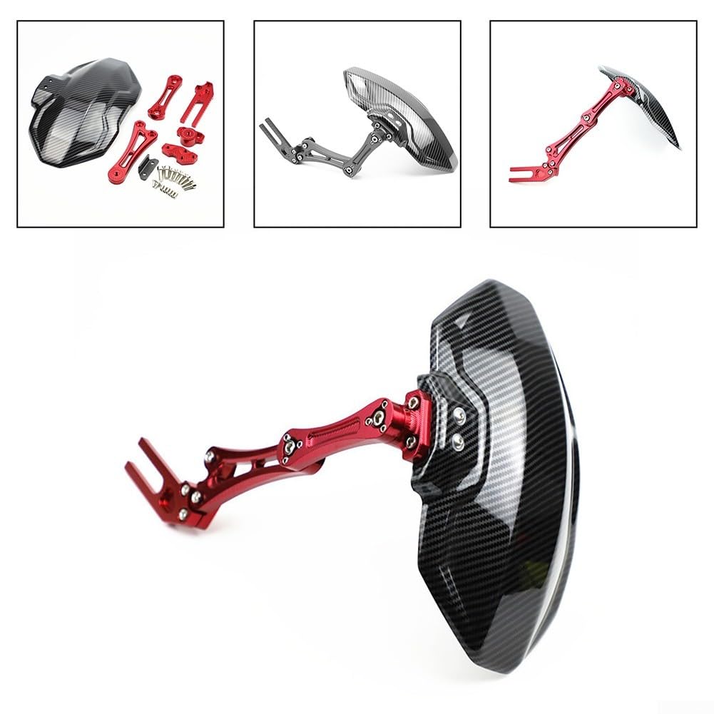Motorrad-Hinterradschutzblech aus Aluminium und Kohlefaser-Materialien (rot) von Oceanlend