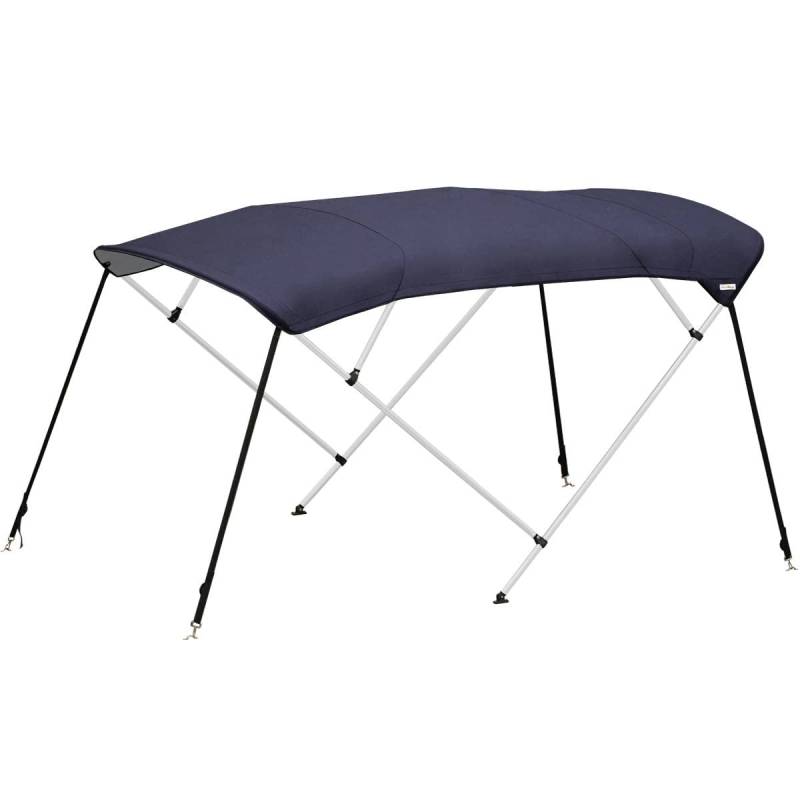 Oceansouth 4 Bow Bimini Top with Integrated Storage Boot (Blau, Breite1.5m - 1.7m) von Oceansouth