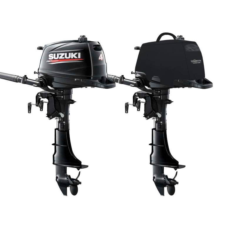 Oceansouth Passgenaue belüftete Abdeckungen für Suzuki Außenbordmotor (schwarz, DF4A-DF6A 1CYL 138cc (von 2002 bis 2024)) von Oceansouth