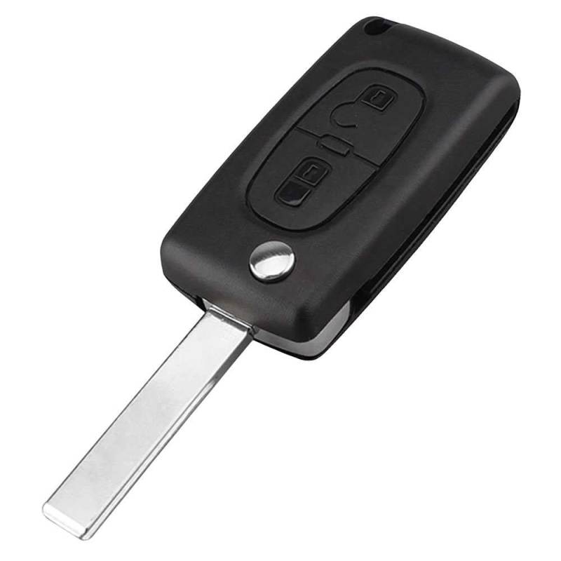 OcioDual 2-Tasten-Funkschlüsselgehäuse, CE0523 mit HU83-Klinge, Gehäuse Kompatibel mit Peugeot 206 207 306 307 308 407 607 806, Kompatibel mit Citroen C2 C3 C4 C5 C6, Schlüsseletui von OcioDual
