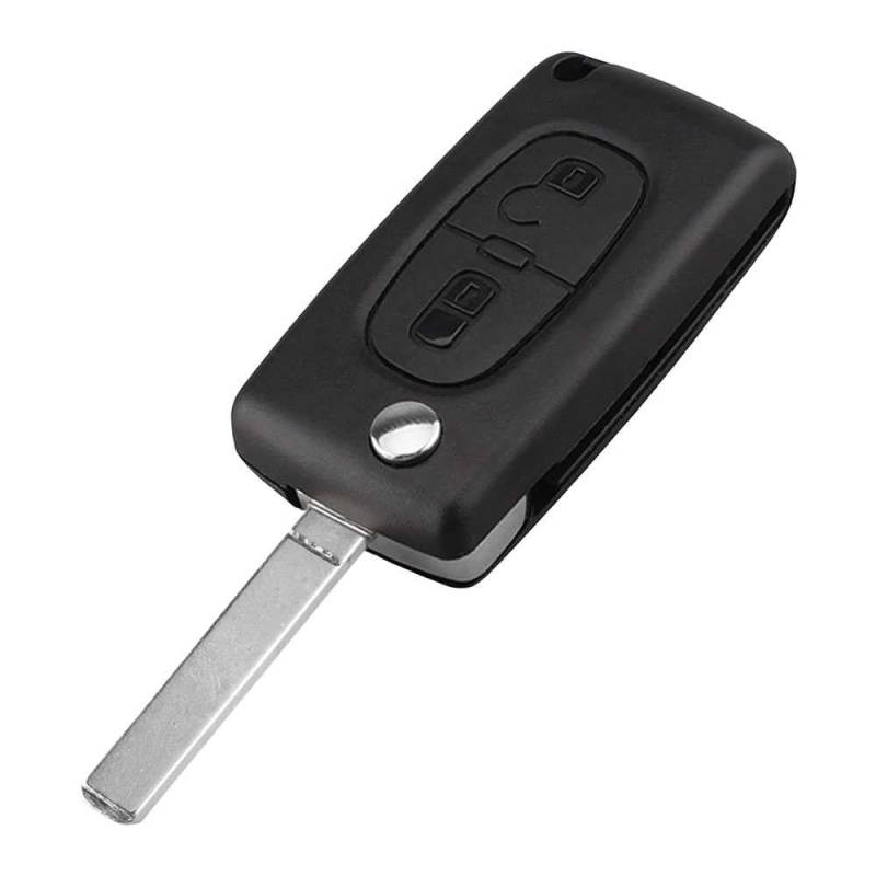 OcioDual 2-Tasten-Funkschlüsselgehäuse, CE0523 mit VA2-Klinge, Gehäuse Kompatibel mit 206 207 306 307 308 407 607 806, Kompatibel mit C2 C3 C4 C5 C6, Schlüsseletui von OcioDual
