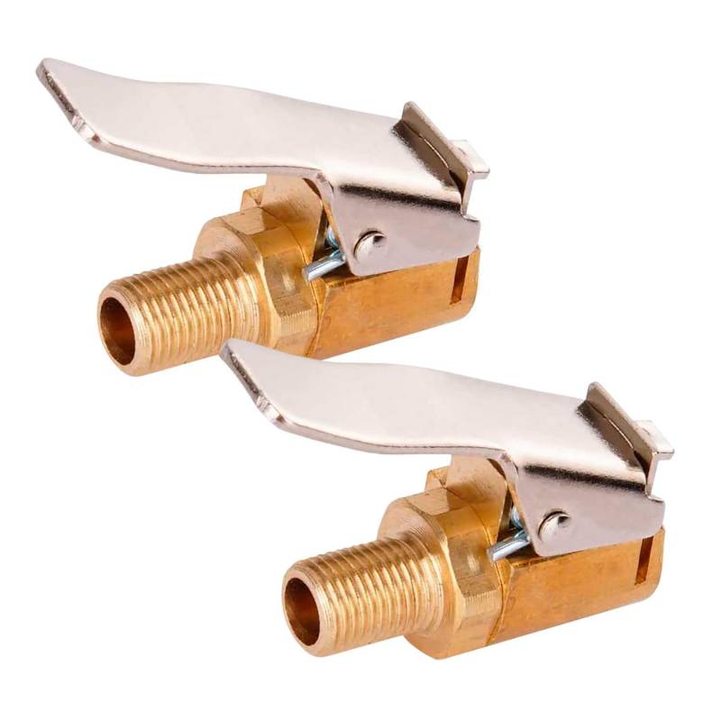 OcioDual 2X Reifenfülldüse, 8mm Gewinde mit Kopf-Clip-Klemme, Reifenbefestigung, Schrader-Ventile, Autopumpe, Schnelle Umrüstung für Amerikanische Ventil-Autoräder von OcioDual