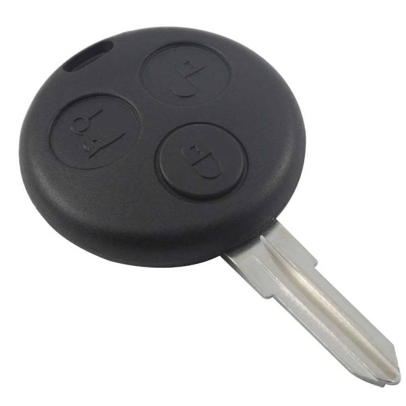OcioDual Für Smart Schlüssel Funkschlüssel Autoschlüssel Gehäuse + Rohling 3 Tasten Schwarz von OcioDual