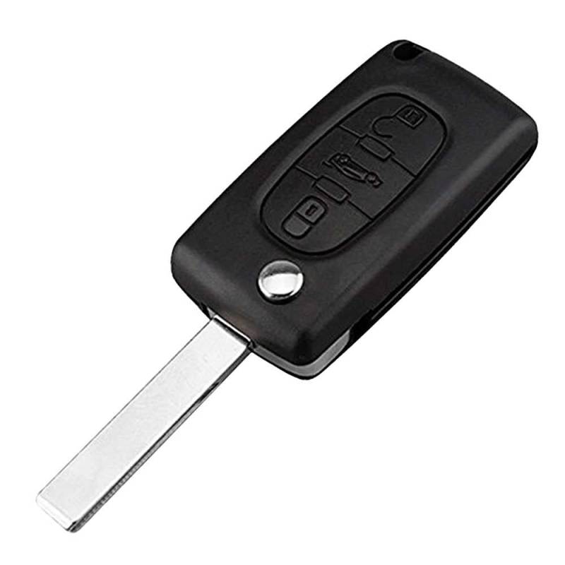 OcioDual Kofferraum-3-Tasten-Funkschlüsselgehäuse, CE0536 mit HU83-Klinge, Gehäuse Kompatibel mit Peugeot 206 207 306 307 308 407 607 806, Kompatibel mit Citroen C2 C3 C4 C5 C6 von OcioDual