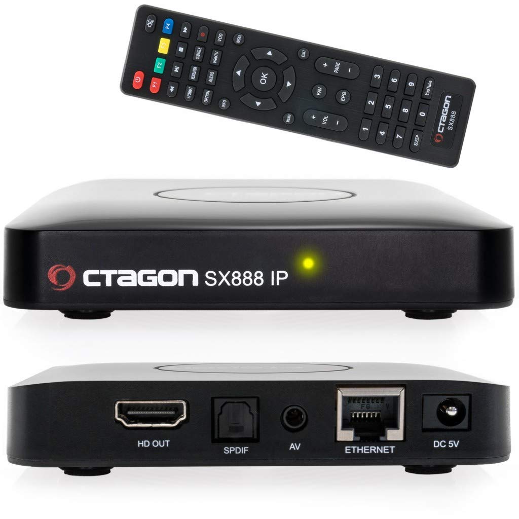 Octagon SX888 H265 Mini IPTV Box Receiver Multimedia Player Internet TV IP [USB, HDMI, LAN] Full HD Schwarz von Octagon