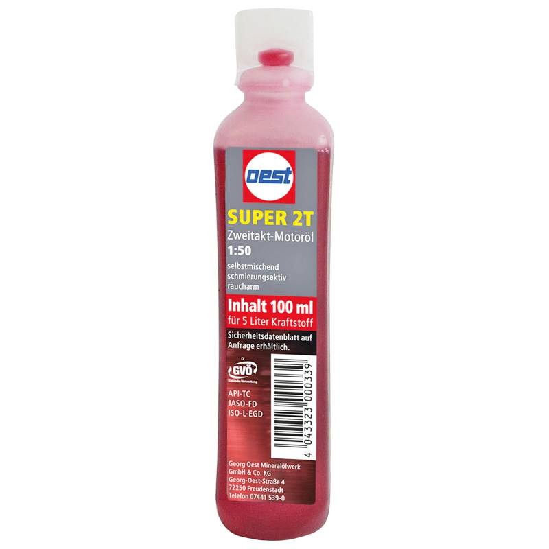 1x 100 ml Zweitaktöl, 2 Takt Motoren Mischöl, Sägeketten Öl, Super 2 T 1:50 von OEST