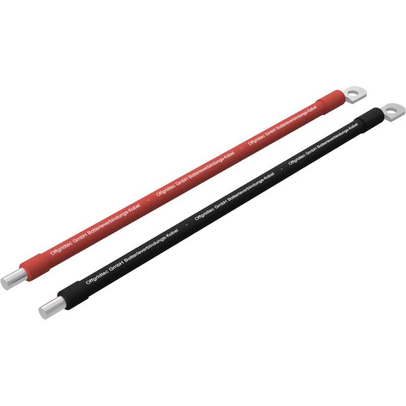Offgridtec 2m Batteriekabel 25mm² M8 Terminal Zu Schraubklemmenanschluss, Öl-, Kälte- & UV-beständig, Flammwidrig, Für Geräte Mit M8 Schraubklemmenanschluss, Hohe Belastbarkeit, Rot/Schwarz von Offgridtec