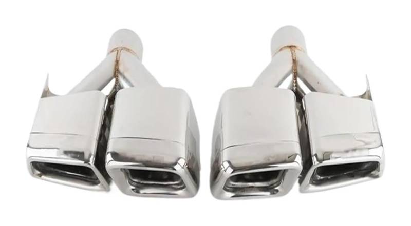 Auto Auspuff Endrohr Für Mercedes Für B&enz C-Klasse W204 E-Klasse W212 Upgrade Für AMG 63 Auspuffrohr Quadratische Öffnung Vier Outlet Schalldämpfer End von Ohocean