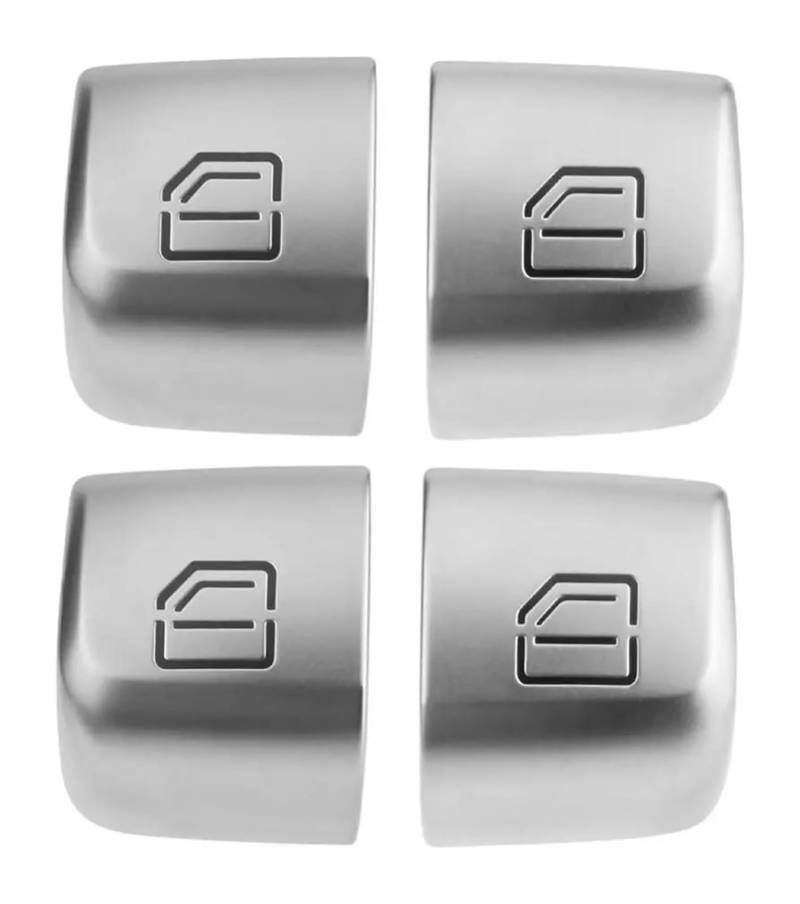 Auto Fensterheber Schalte Für Mercedes Für B&enz C Klasse W205 Master Fenster Schalter Reparatur Taste Kappen Auto Tür Glas Lift Control(4pcs 1 Set) von Ohocean