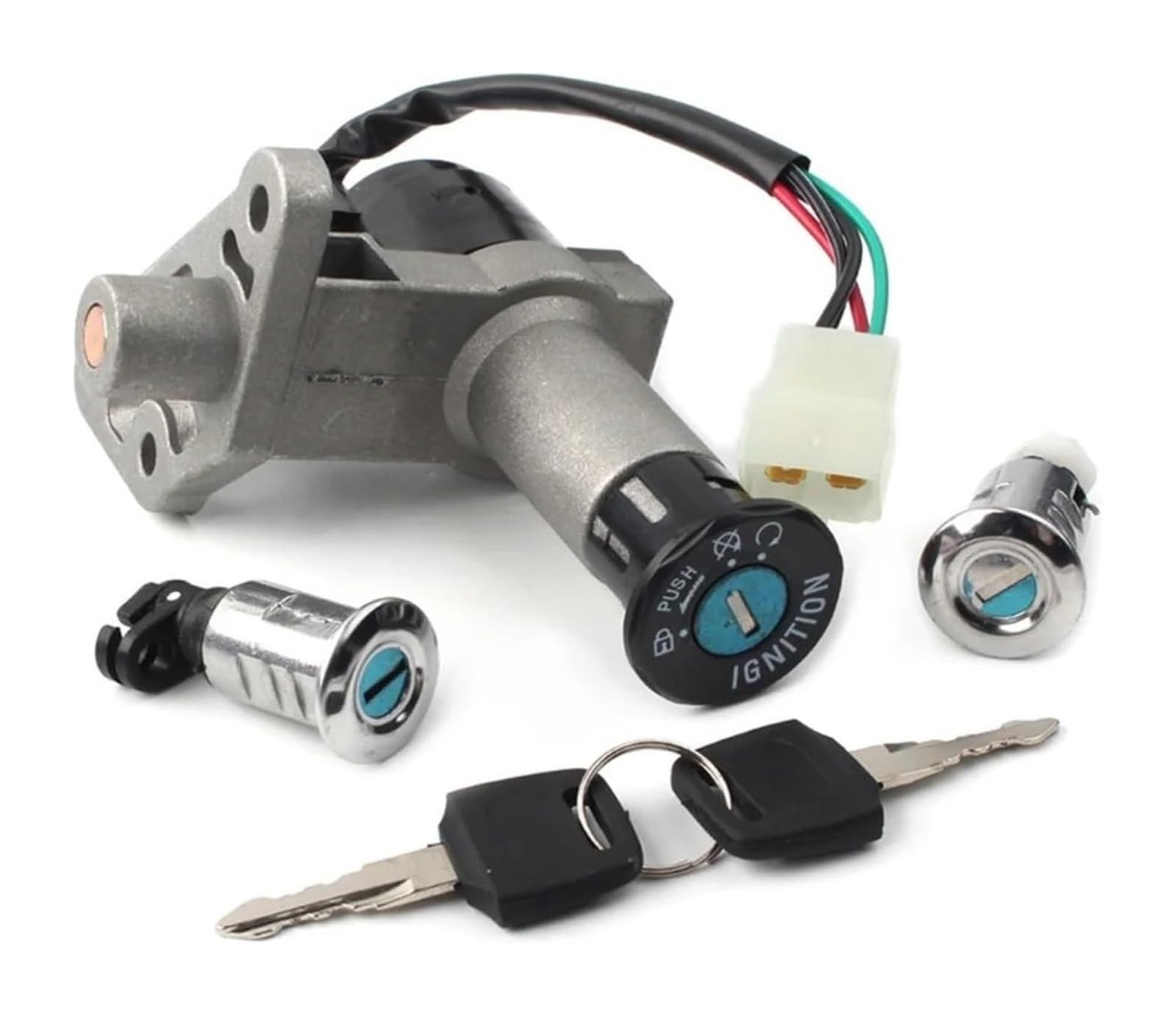 Motorrad Zündschalter Für GY6 49 50cc Roller 1Pcs Motorrad Universal Zündschloss Key Lock Gas Tankdeckel Set Motorrad Zündschalter Für GY6 49 50cc Roller 1Pcs Motorrad Universal Zündschloss Key Lock Gas Tankdeckel Set von Ohocean