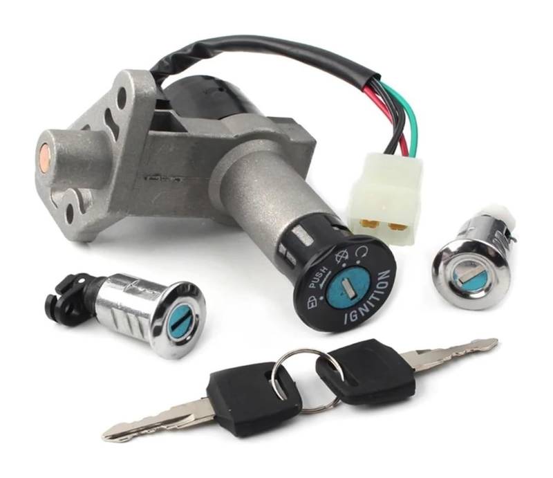 Motorrad Zündschalter Für GY6 49 50cc Roller 1Pcs Motorrad Universal Zündschloss Key Lock Gas Tankdeckel Set von Ohocean
