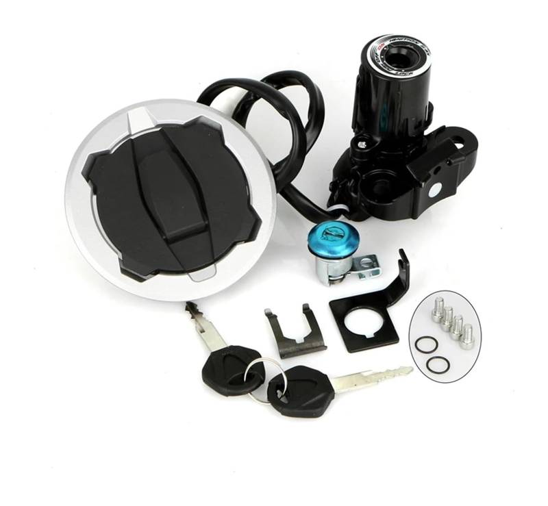 Motorrad Zündschalter Für Kawa&saki Für Ninja Für Z800 Für Z900 Für Z900RS 2017-2023 Motorrad-Zündschalter Tankdeckel Sitzschlösser Kit von Ohocean