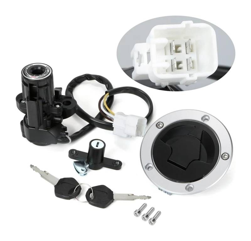 Motorrad Zündschalter Für Kawa&saki Für Ninja Für ZX1000 Für ZX10R 2011-2015 Für ZX6R ZX636 2013-2018 Motorrad-Zündschlossschloss Tankdeckel Sitz Mit Schlüssel von Ohocean