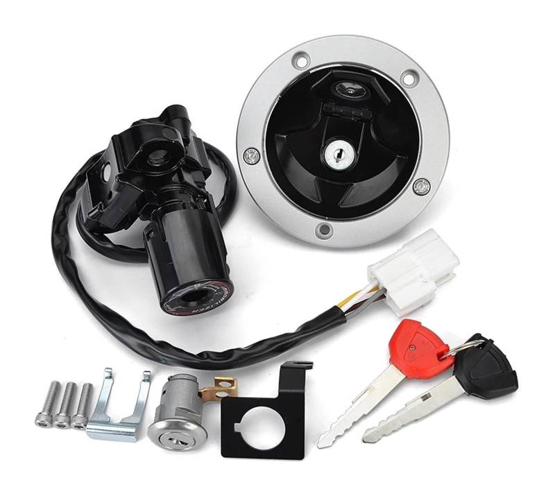Motorrad Zündschalter Für Kawa&saki ZX636 Für Ninja Für ZX6R Für ZX-6R Motorrad Zündschloss Tankdeckel Sitzschloss Schlüsselsatz von Ohocean