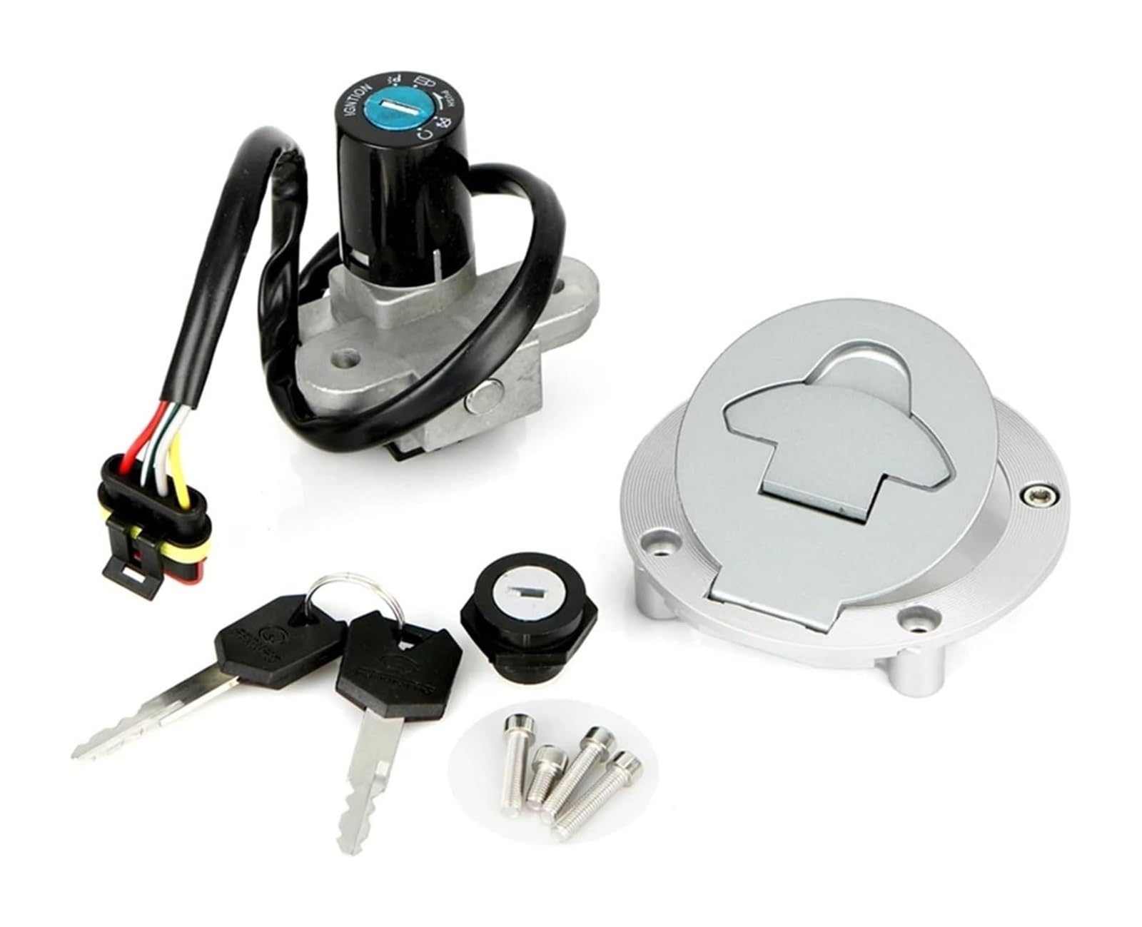 Motorrad Zündschalter Für MV Für Agusta F4 750 1000 750S 1000S 1000R Für Brutale 910 S/R 1 Set Motorrad Zündschloss Schalter Kraftstoff Gas Kappe Sitz Schloss Schlüssel Motorrad Zündschalter Für MV Für Agusta F4 750 1000 750S 1000S 1000R Für Brutale 910 S/R 1 Set Motorrad Zündschloss Schalter Kraftstoff Gas Kappe Sitz Schloss Schlüssel von Ohocean