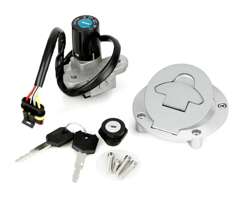 Motorrad Zündschalter Für MV Für Agusta F4 750 1000 750S 1000S 1000R Für Brutale 910 S/R 1 Set Motorrad Zündschloss Schalter Kraftstoff Gas Kappe Sitz Schloss Schlüssel von Ohocean