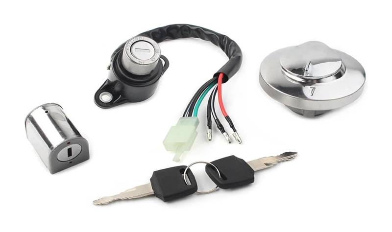 Motorrad Zündschalter Für Rebel 250 Für CMX250 1985-2015 Für CA1125 1995-1999 Motorrad-Zündschalter Tankdeckel Helmsitzschloss Hauptschlüsselsatz von Ohocean