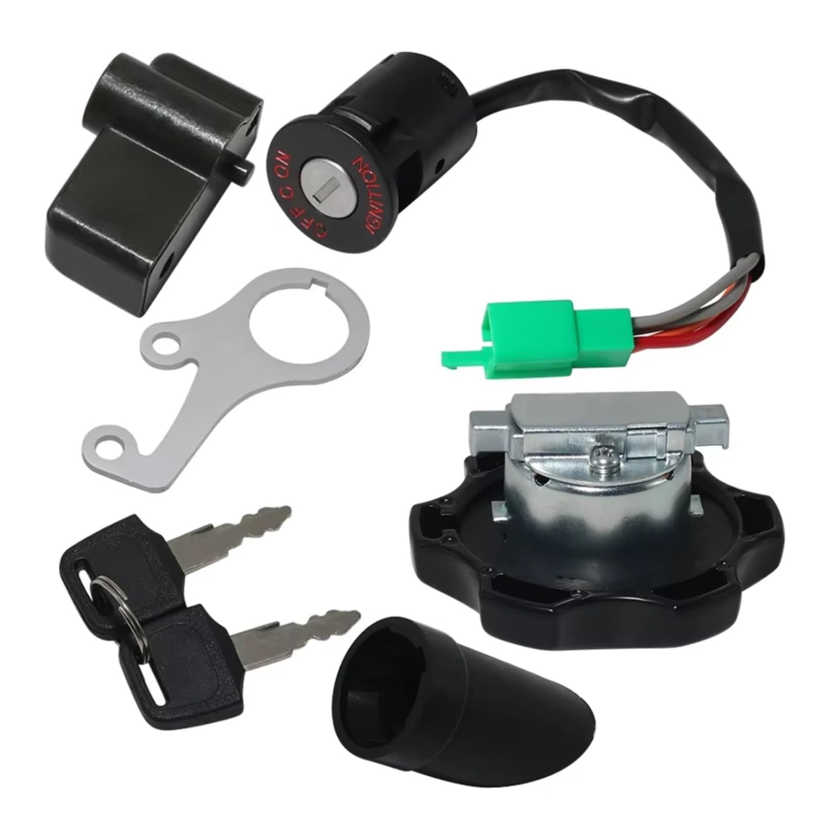 Motorrad Zündschalter Für Suz&uki Für DRZ400 Für DR-Z400SM 2010-2019 Motorradschlüssel-Tankdeckel-Kit Zündschaltersitz Motorrad Zündschalter Für Suz&uki Für DRZ400 Für DR-Z400SM 2010-2019 Motorradschlüssel-Tankdeckel-Kit Zündschaltersitz von Ohocean