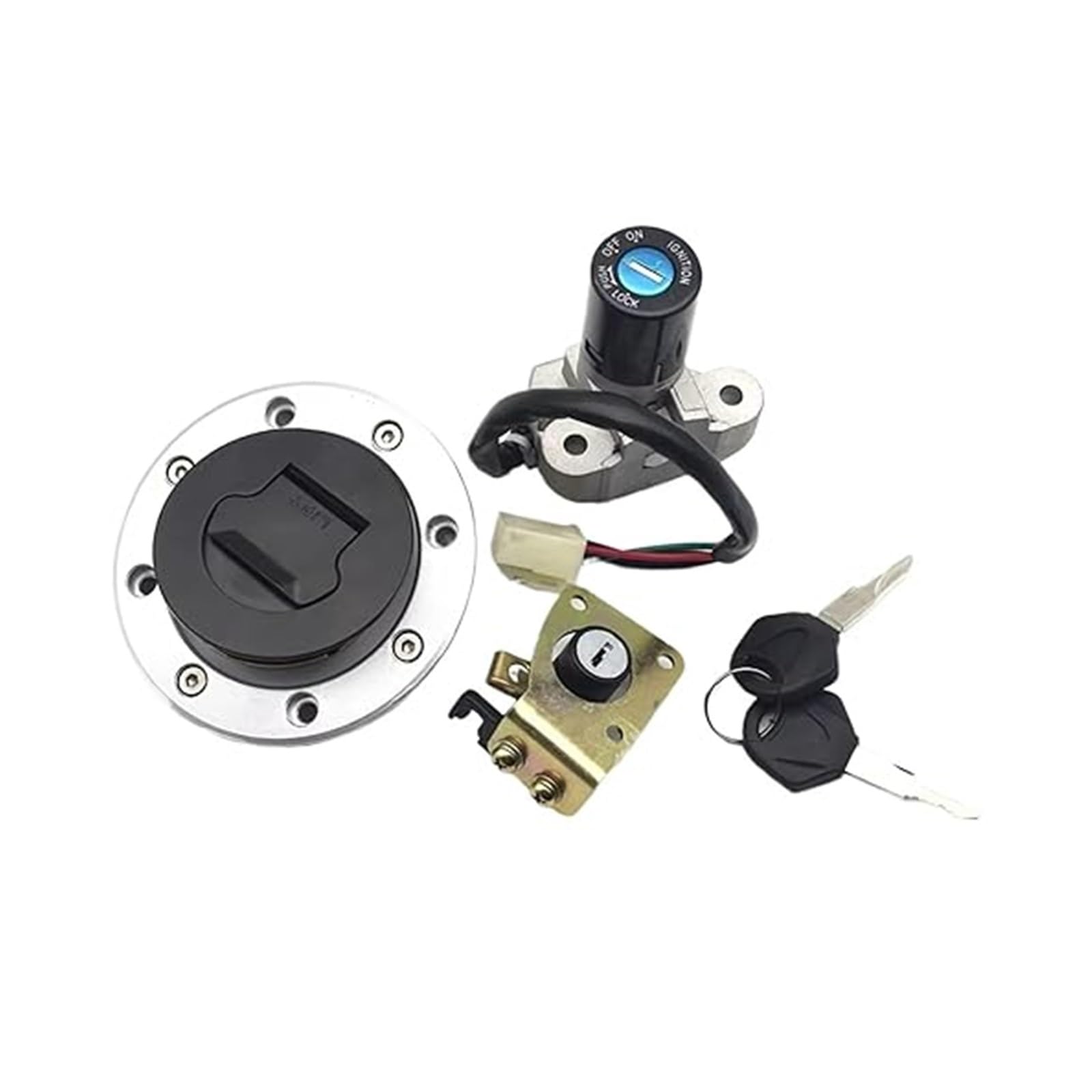 Motorrad Zündschalter Für Suz&uki Für GS500 1989-2000 Motorrad-Zündschalter Tankdeckel Abdeckung Sitzschloss Schlüsselsatz Motorrad Zündschalter Für Suz&uki Für GS500 1989-2000 Motorrad-Zündschalter Tankdeckel Abdeckung Sitzschloss Schlüsselsatz von Ohocean