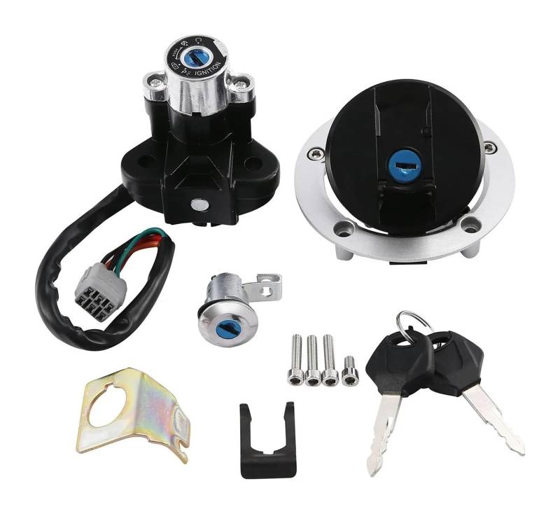 Motorrad Zündschalter Für Suz&uki Für GSF1250 2005-2015 Für GSF650 Für Bandit 650 2005-2012 Für GSF1200 2006 Motorrad-Zündschlossschloss Tankdeckel-Sitzschloss von Ohocean