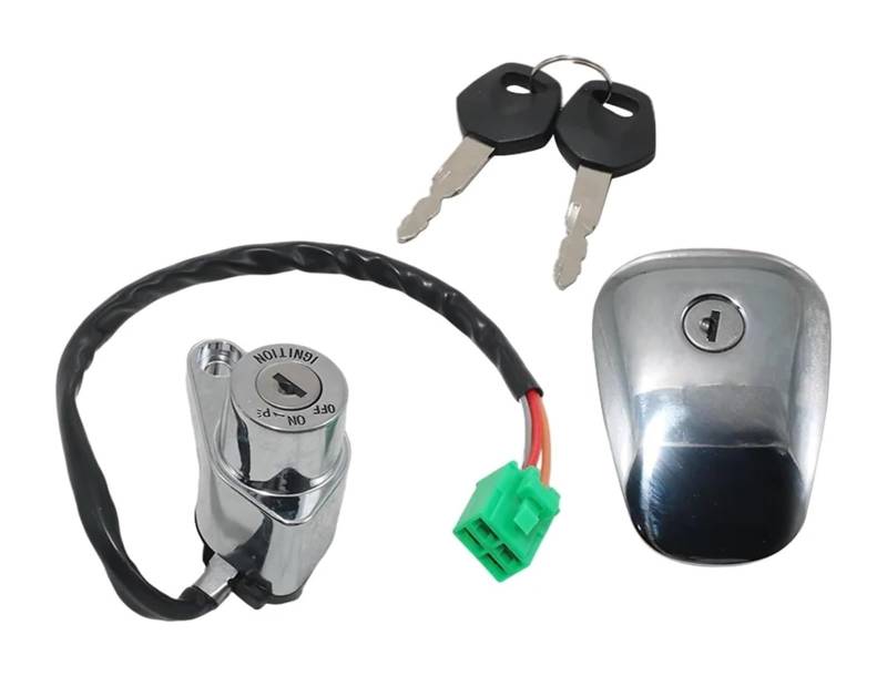 Motorrad Zündschalter Für Suz&uki Für VS700 Für VS750 Für Intruder 700 750 Motorrad Zündschlüsselschalter Tankdeckel Sitzschloss-Kit 44200-38A80-KEY 44200-38A00 von Ohocean