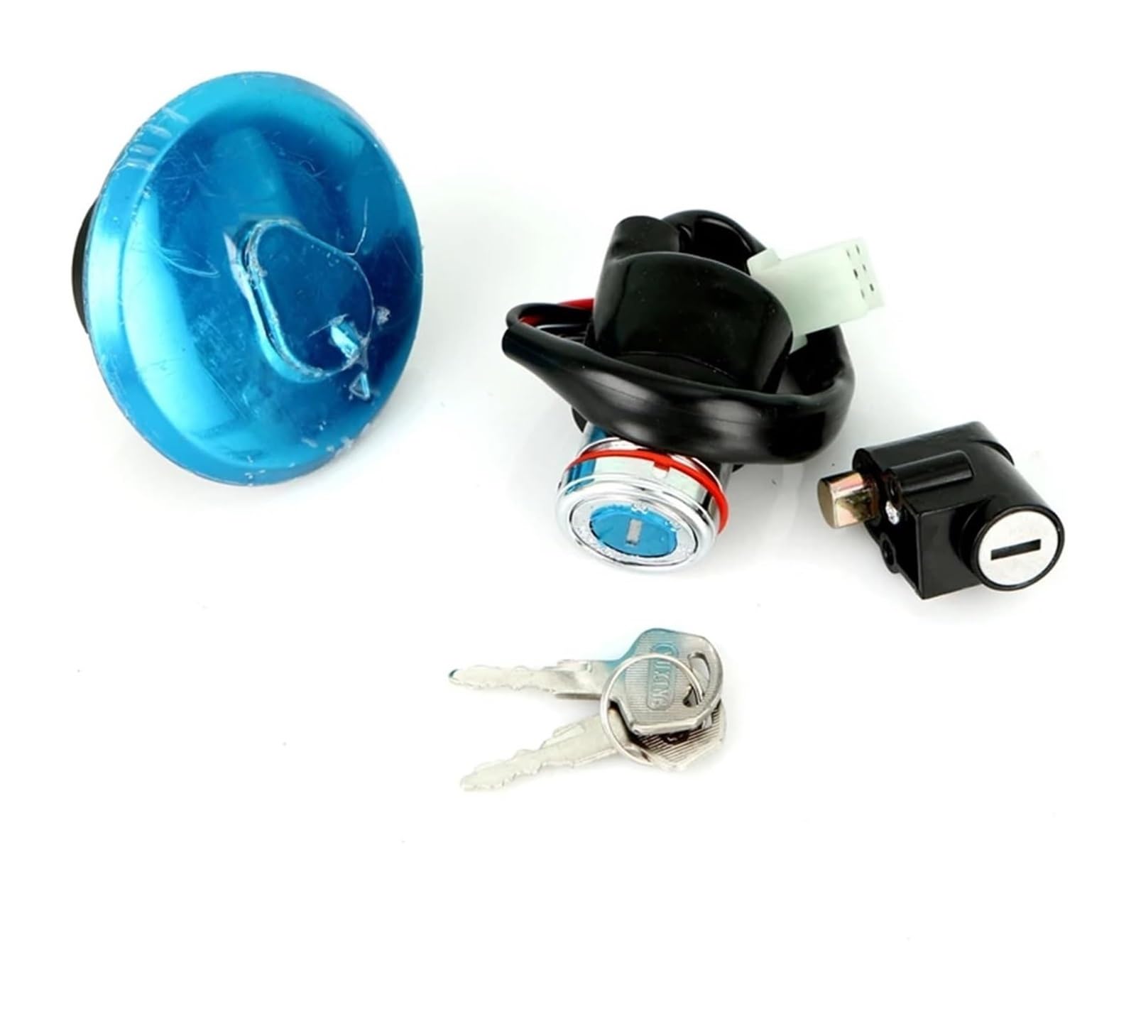 Motorrad Zündschalter Für Suz&uki GN 125 125cc 1 Set Motorrad Zündschloss 6 Draht Kraftstoff Tankdeckel Abdeckung Lenkschloss Motorrad Zündschalter Für Suz&uki GN 125 125cc 1 Set Motorrad Zündschloss 6 Draht Kraftstoff Tankdeckel Abdeckung Lenkschloss von Ohocean