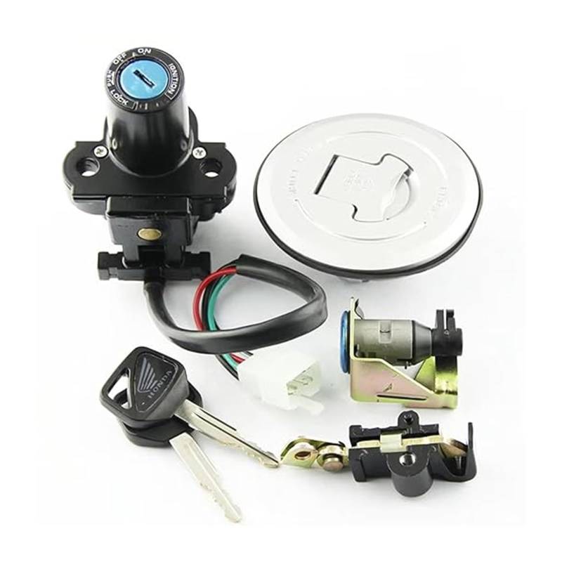 Motorrad Zündschalter Für XLV650 XL650 Für T&RANSALP 2000-2006 35010-MCB-610 Motorrad Zündschloss Lock Set Kraftstoff Gas Schlüssel Kit von Ohocean