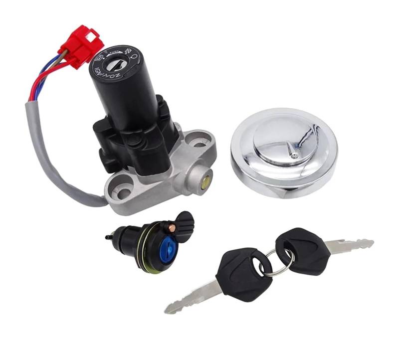 Motorrad Zündschalter Für XVS1100 Für XVS650 Motorrad Zündschloss Schloss Tankdeckel Schlüssel 4TR-82021-00 4TR-82501-00 4TR-82501-01 von Ohocean