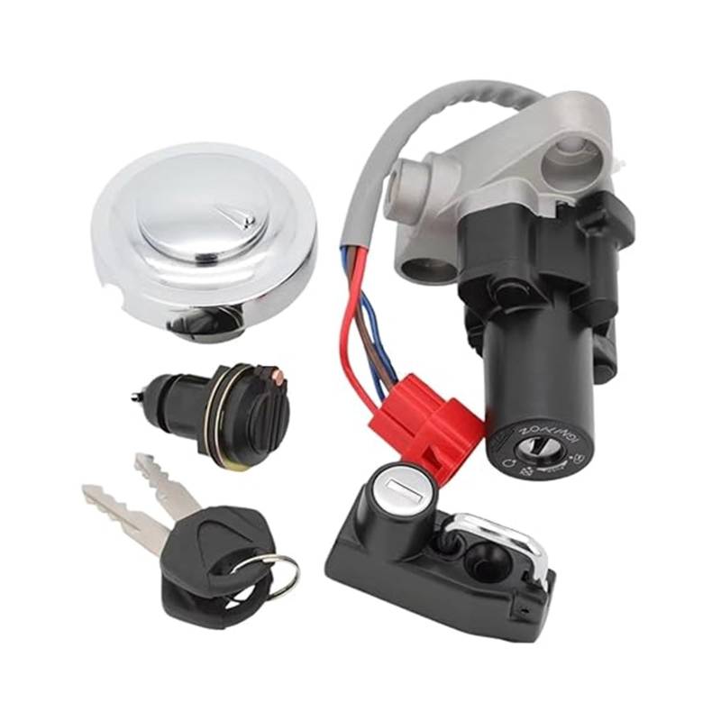 Motorrad Zündschalter Für XVS650 Für Drag Für Star 1997-2002 Motorrad Zündschalter Tankdeckel Abdeckung Sitzschloss Schlüsselsatz von Ohocean