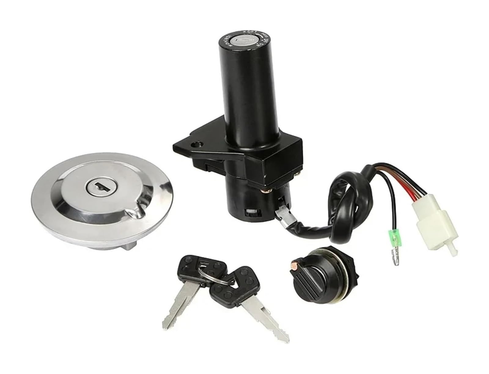 Motorrad Zündschalter Für YBR125 2002-2013 4 Drähte 3 Pin Motorrad Zündschloss Schloss Tankdeckel Schloss Mit Schlüssel Kit Motorrad Zündschalter Für YBR125 2002-2013 4 Drähte 3 Pin Motorrad Zündschloss Schloss Tankdeckel Schloss Mit Schlüssel Kit von Ohocean